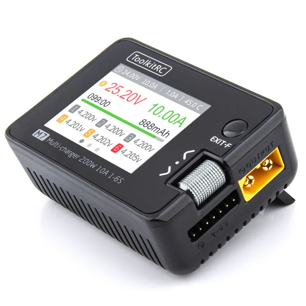 ToolkitRC M7 200W 10A DC Balance Charger/Discharger ADP100
