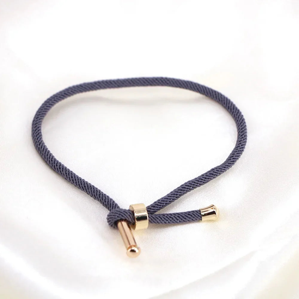 50PCS, Colorful Thread Rope Couple Bracelet Gold Copper