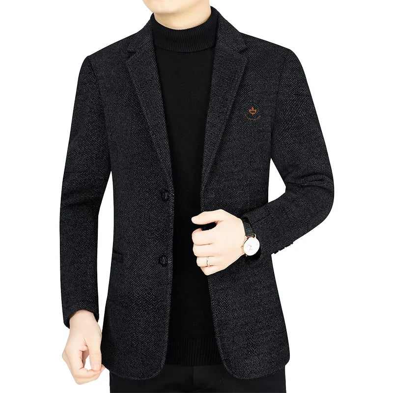 New Men Autumn Winter Cashmere Blazers Suits Jackets