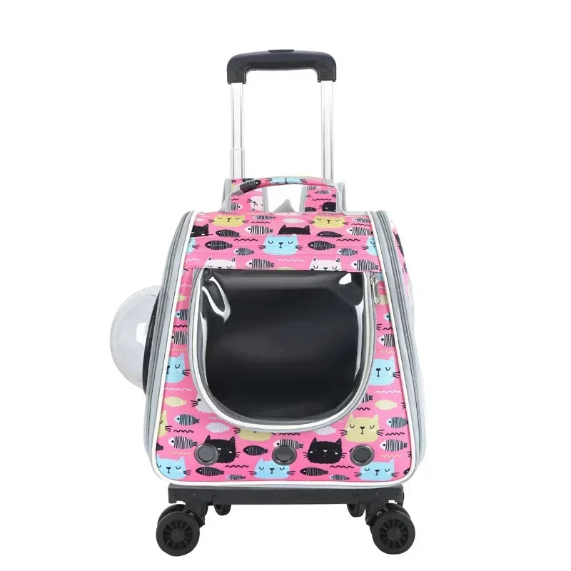 2 In 1 Large Pet Cat Backpack Stroller