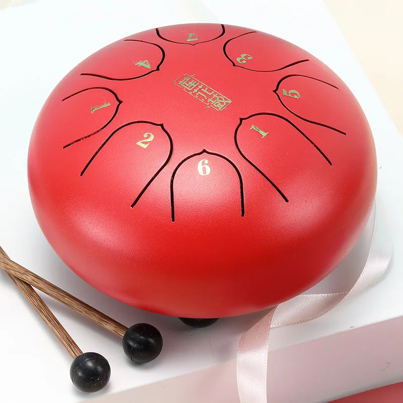 Hluru Glucophone Steel Tongue Drum 6 Inch 8
