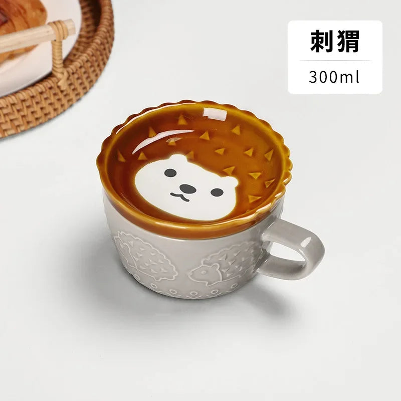 Creative Mug Cute Cartoon Animal Ceramic Mug with
