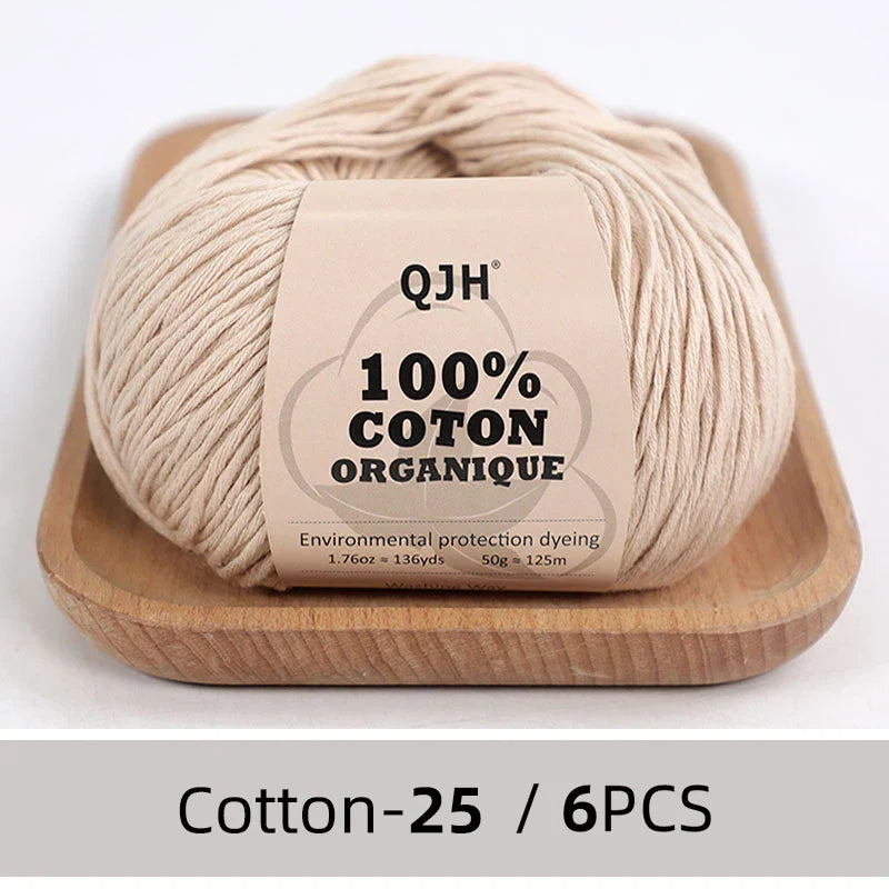 QJH 100% Cotton Yarn, Cotton Baby Sport Weight
