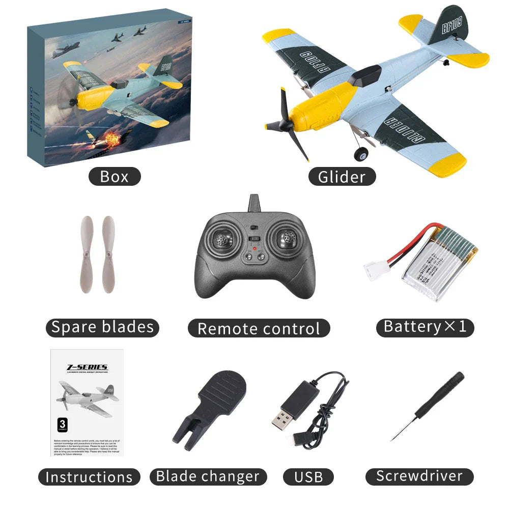 JIKEFUN RC Airplane 2.4GH 4CH 150mm Z61 Wingspan