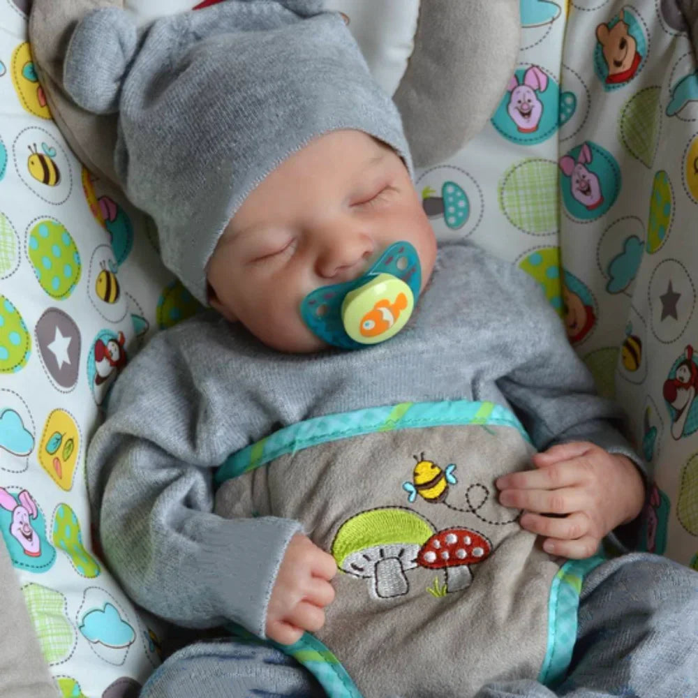 46CM Reborn Baby Doll Levi Mixed Silicone Vinyl