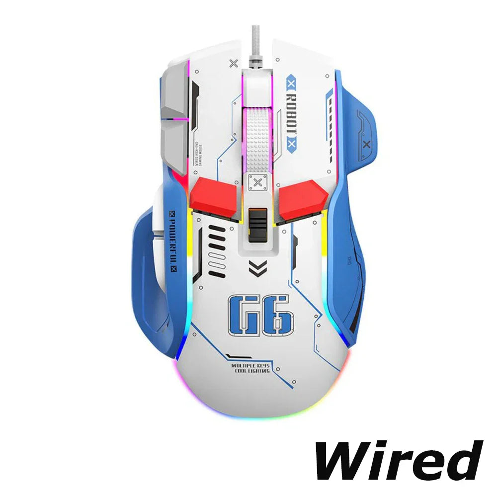 RYRA Rechargeable Bluetooth Wireless Mouse Gaming Mouse 12-Key