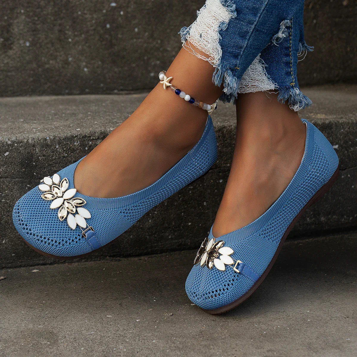 Ladies Shoes 2023 Breathable Mesh Women's Flats Shoes
