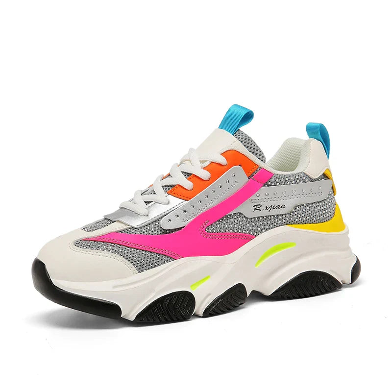 Women's thick sole running shoes, Fashionable hot diamond