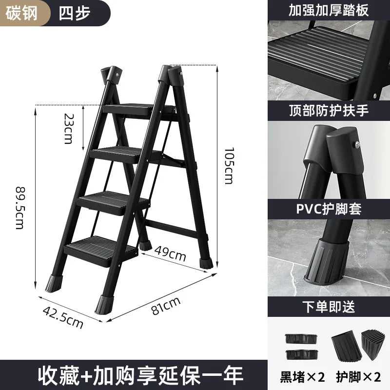 Indoor Climbing Kitchen Stool Multifunctional Ladder Chair Stable