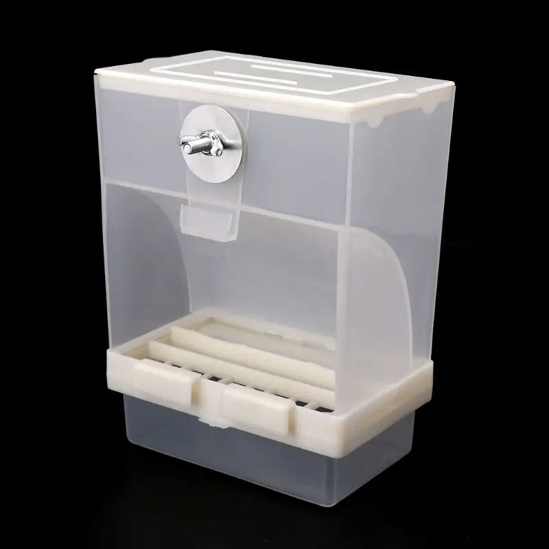 Automatic Bird Feeder for Cage, Food Dispenser, Clear