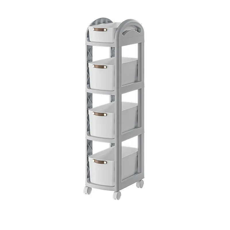 Movable Storage Trolley Kitchen Wheels Rack Small Mobile