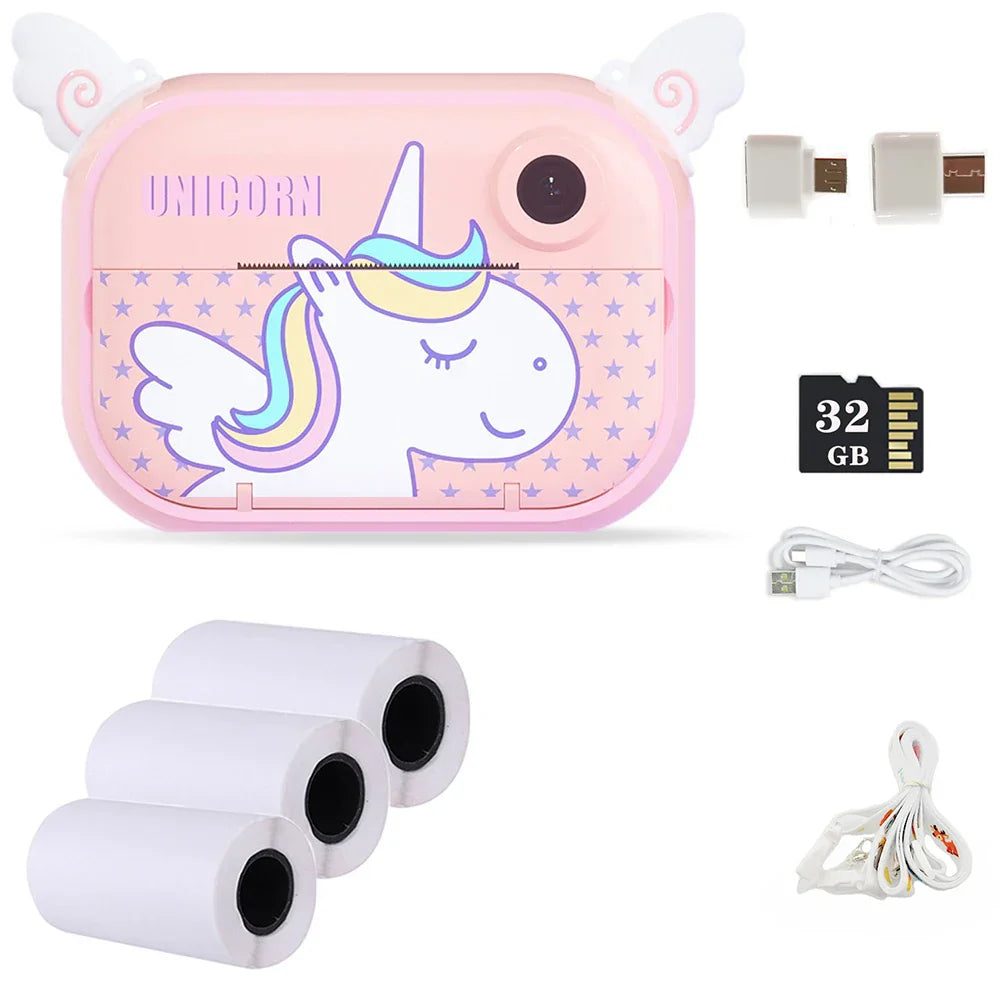 Kids Camera Instant Print Photo 1080P Video Digital
