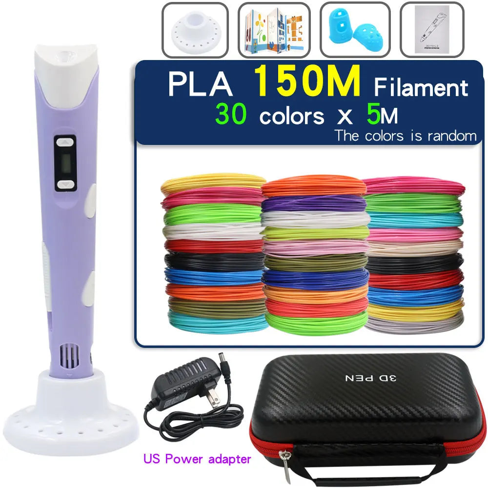Creative 3D Printing Pen for Kids - LCD