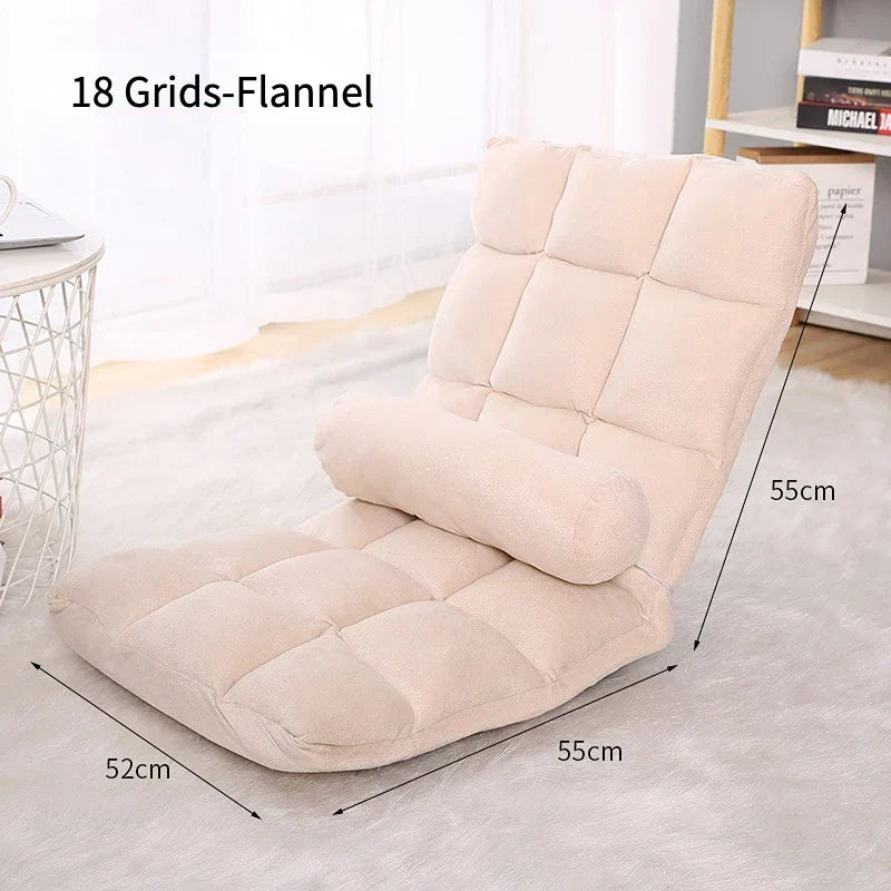 Portable Floor Chair Legless Tatami Chair with Back