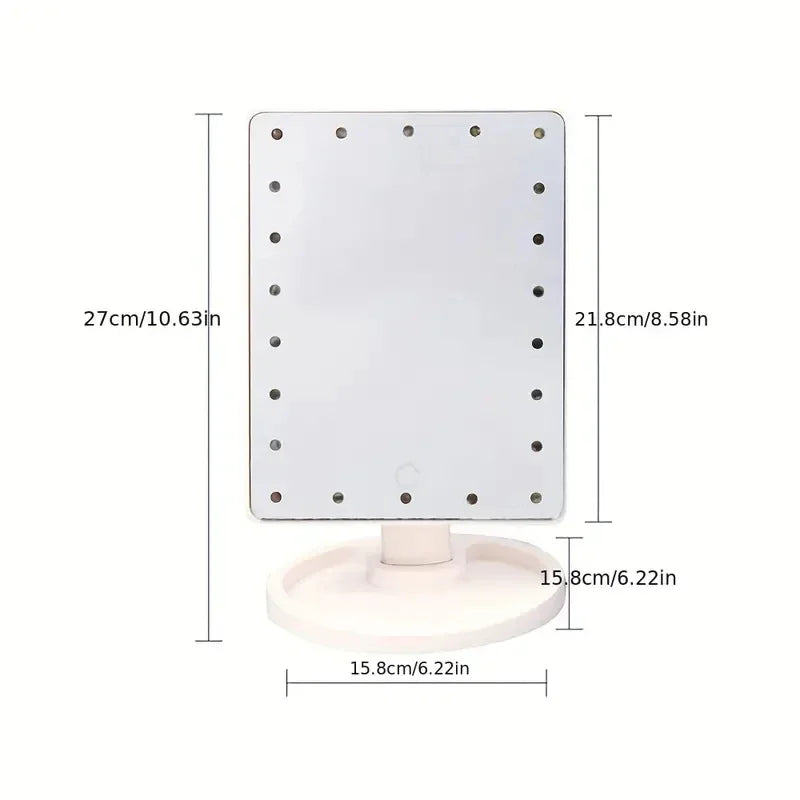 1pc-LED desktop night light makeup mirror desktop 360