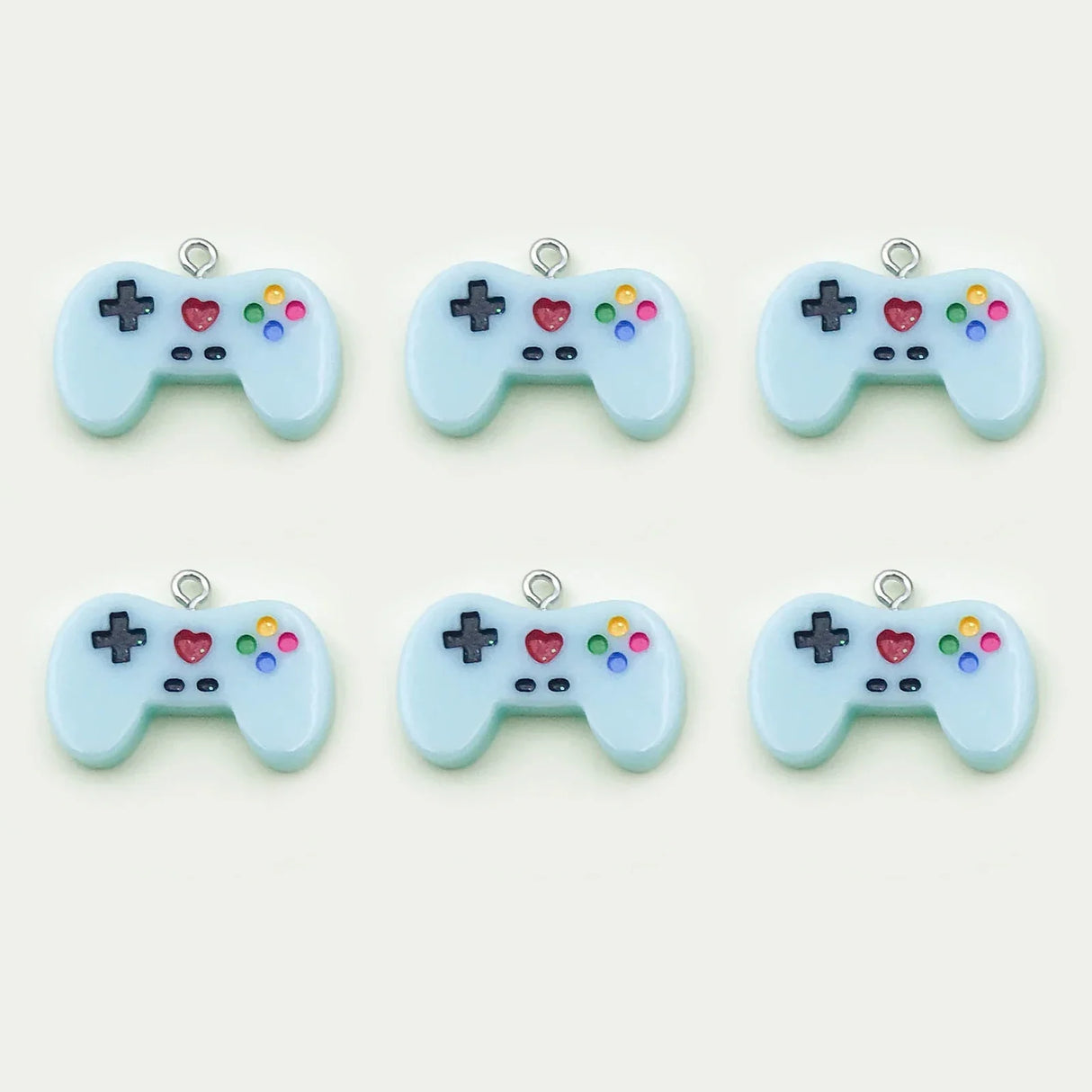 Randomly 610Pcs Colorful Resin Game Controller Charms Pendants