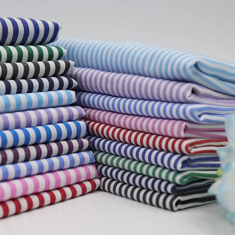 145 Cm*100cm Red Blue White Stripes Fabrics Polyester