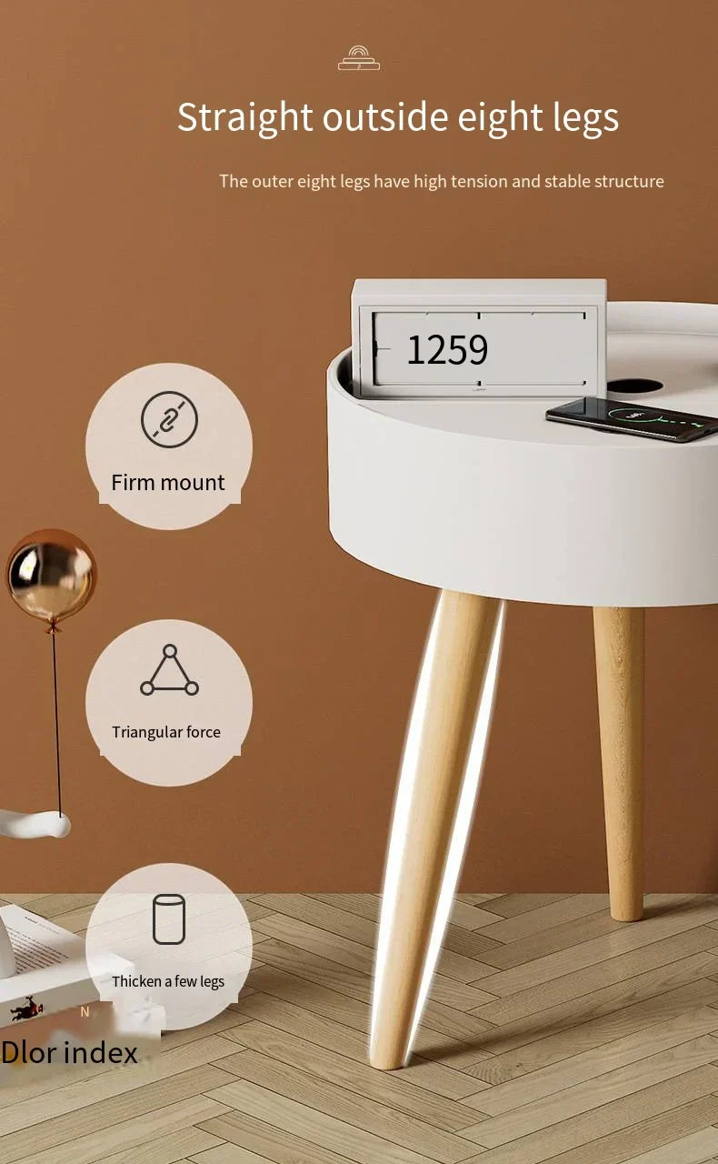 Simple Nightstand Intelligent Wireless Charging Nordic Nightstand Waterproof