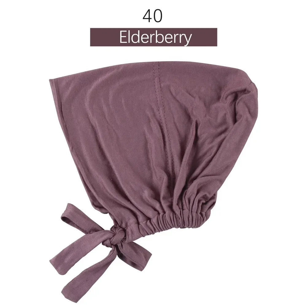 Inner Tie Back Hijab Cap Modal Turban Hat