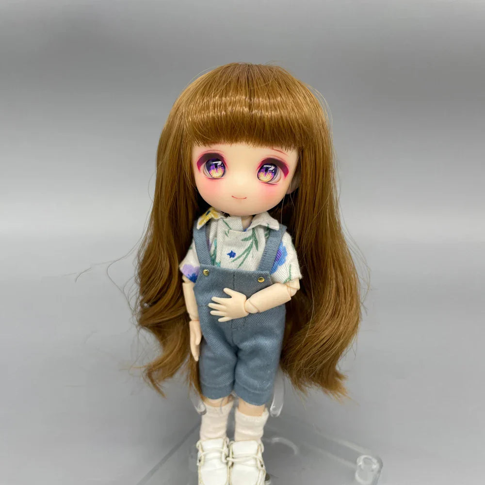 Ob11 Doll Wigs Soft Cute Braid Hair Bangs