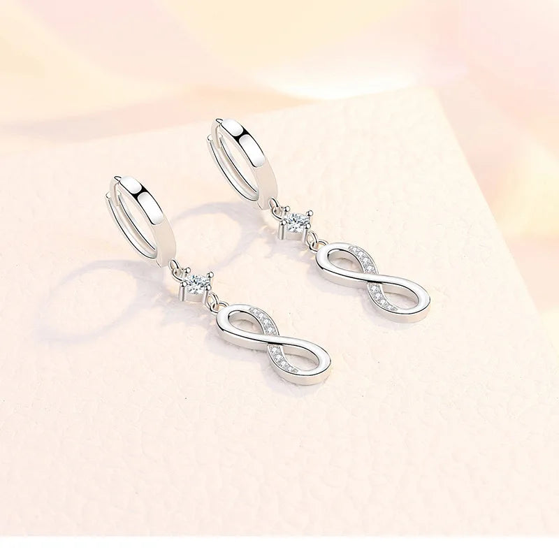 Trendy Female Wedding Jewelry 925 Sterling Silver Needle