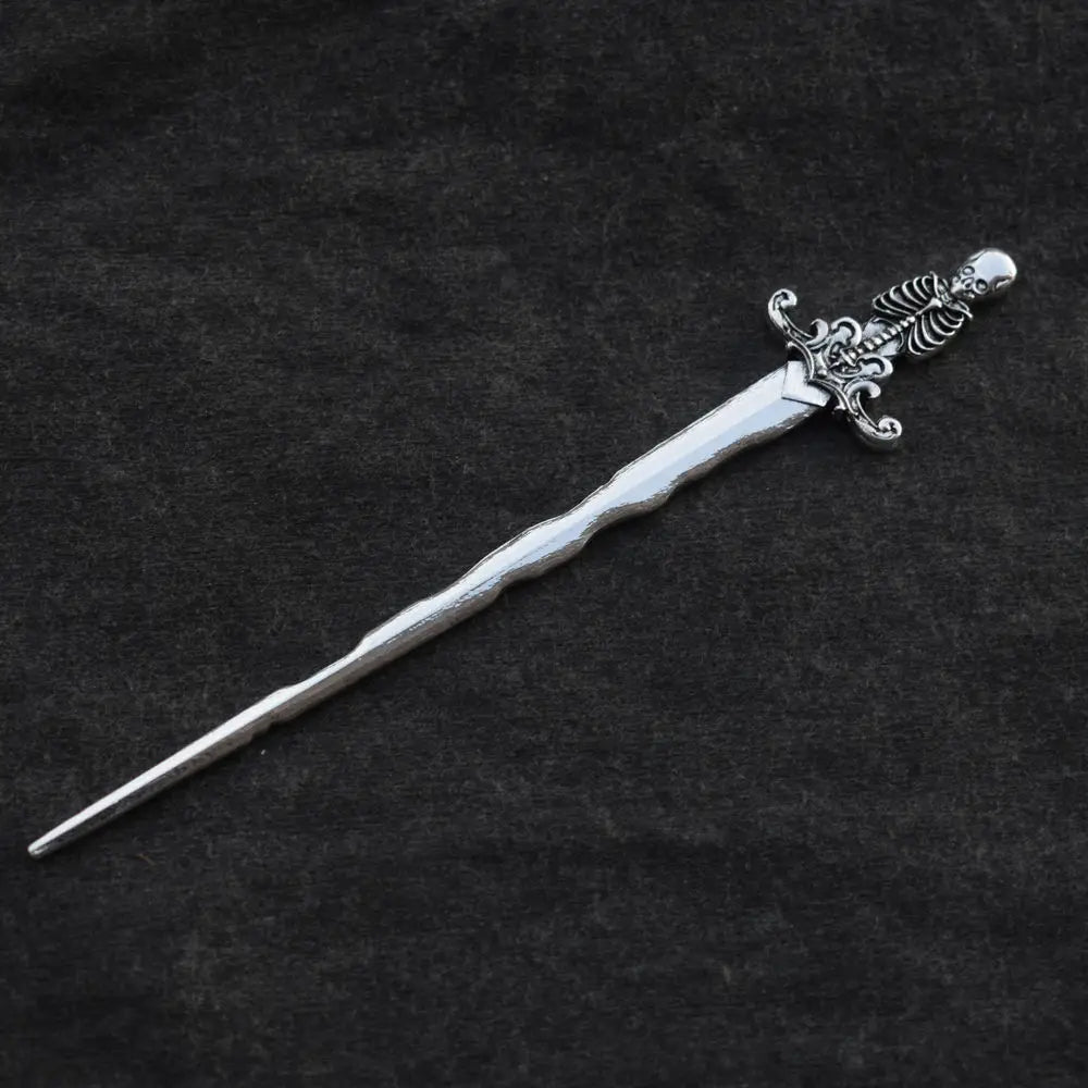16cm Witch skull Hair Stick sword woman hair