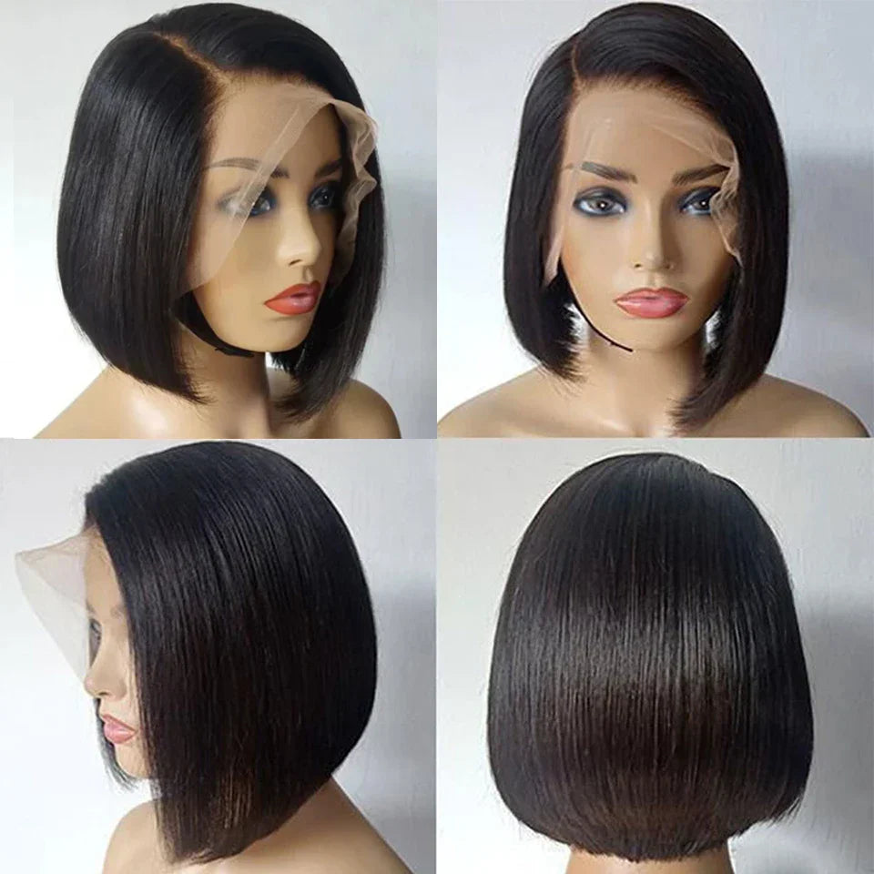 Straight 13x4 Lace Front Short Bob Wig Natural