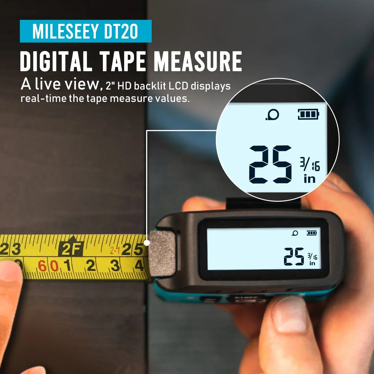 Mileseey Portable Laser Distance Meter Laser Rangefinder high-precision