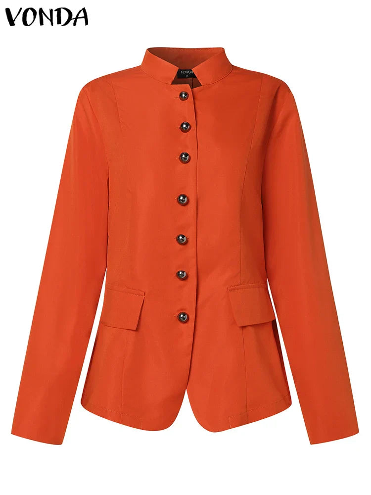 Plus Size 5XL VONDA Women Blazer 2023 Autumn