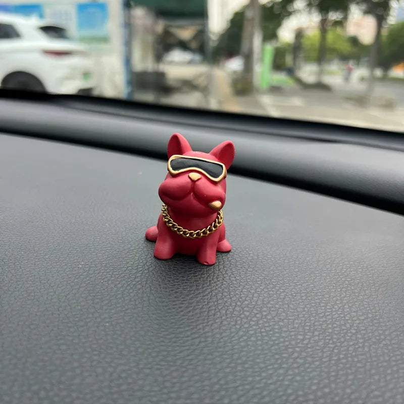 Anime Personality Bulldog Car Interior Decoration Trend Sunglasses