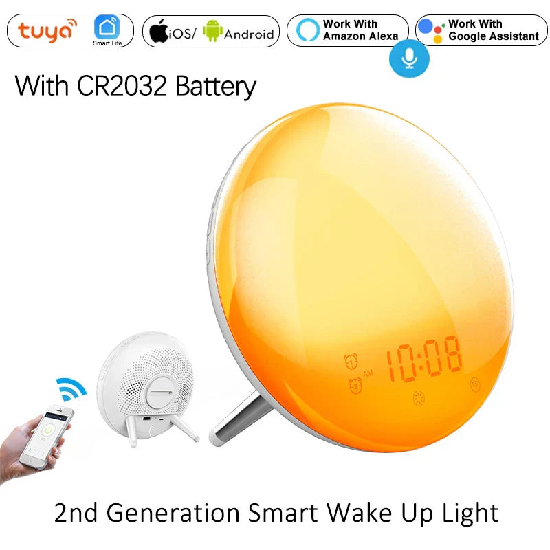 WiFi Smart Wake Up Light Workday Clock Sunrise
