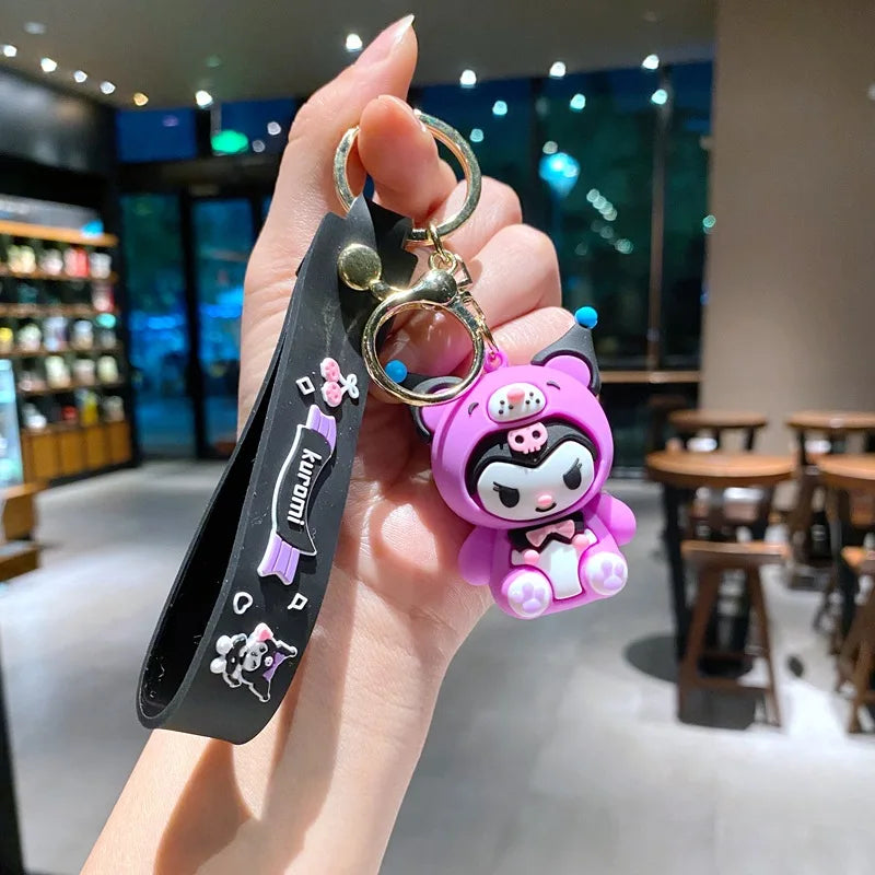 Wholesale Kawaii Sanrio Kuromi Keychain Pvc Doll Key