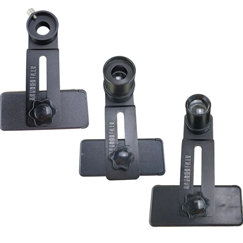 Microscope accessories: metal mobile phone clip holder