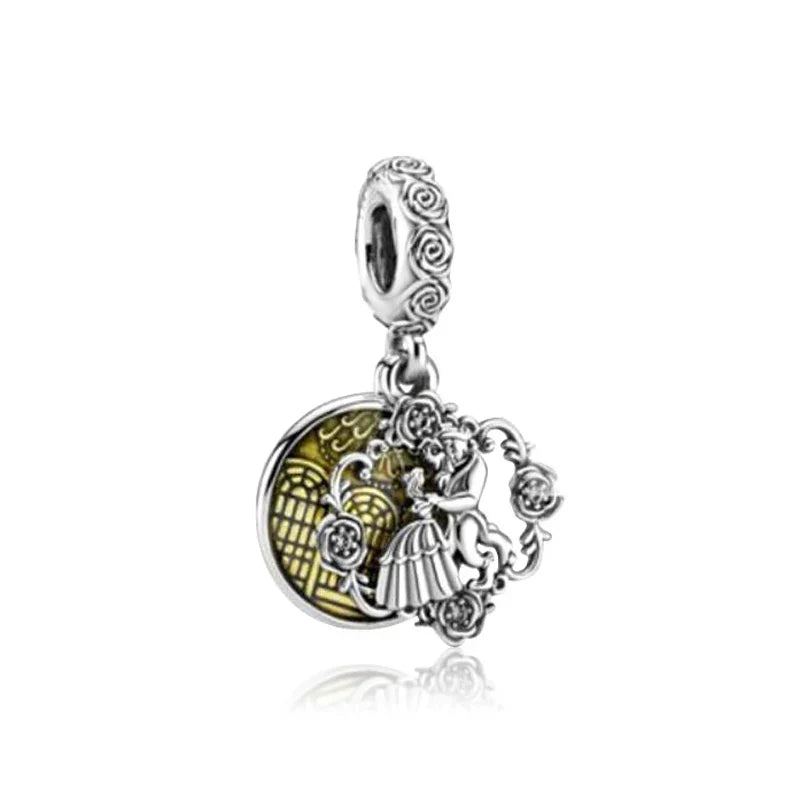 Fit Pandora Beauty and The Beast Charms Bracelet