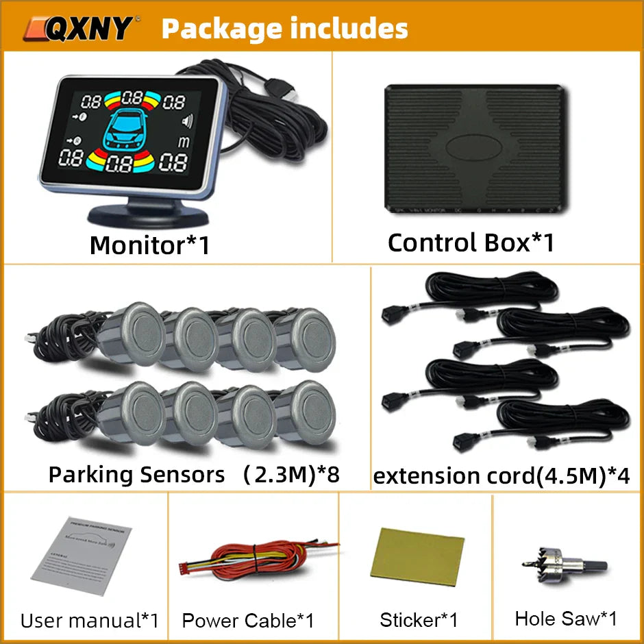 8 Parking Sensor Parktronic Car Automobile Reversing Backup
