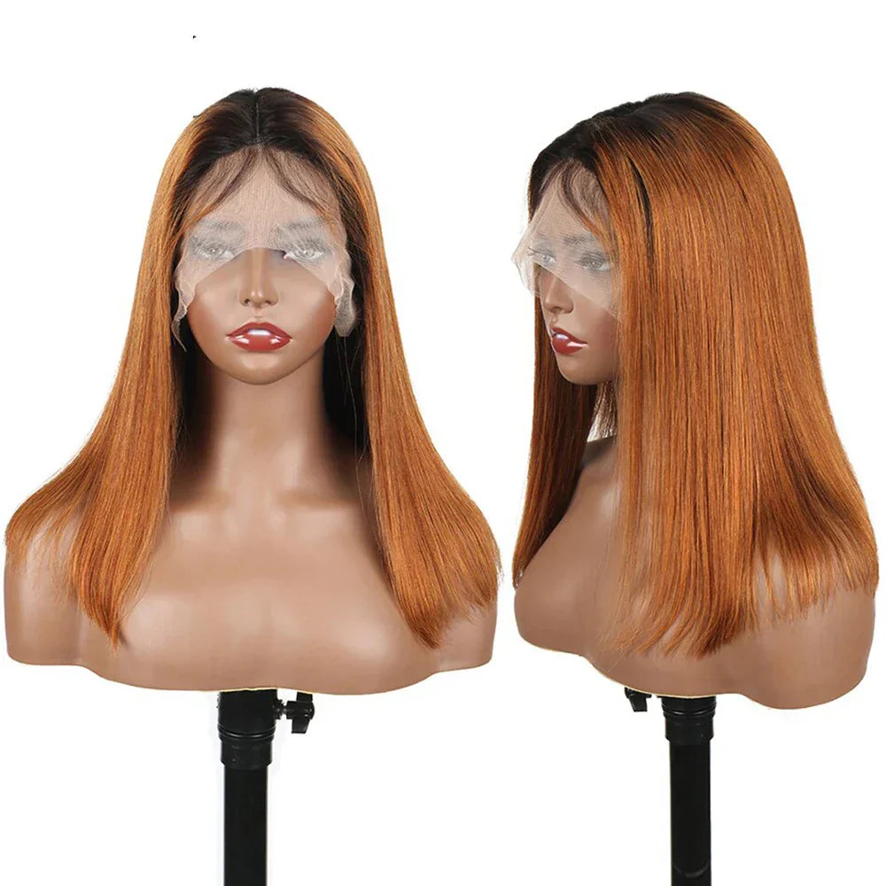 Short Ombre Honey Blonde Bob Wig With Baby