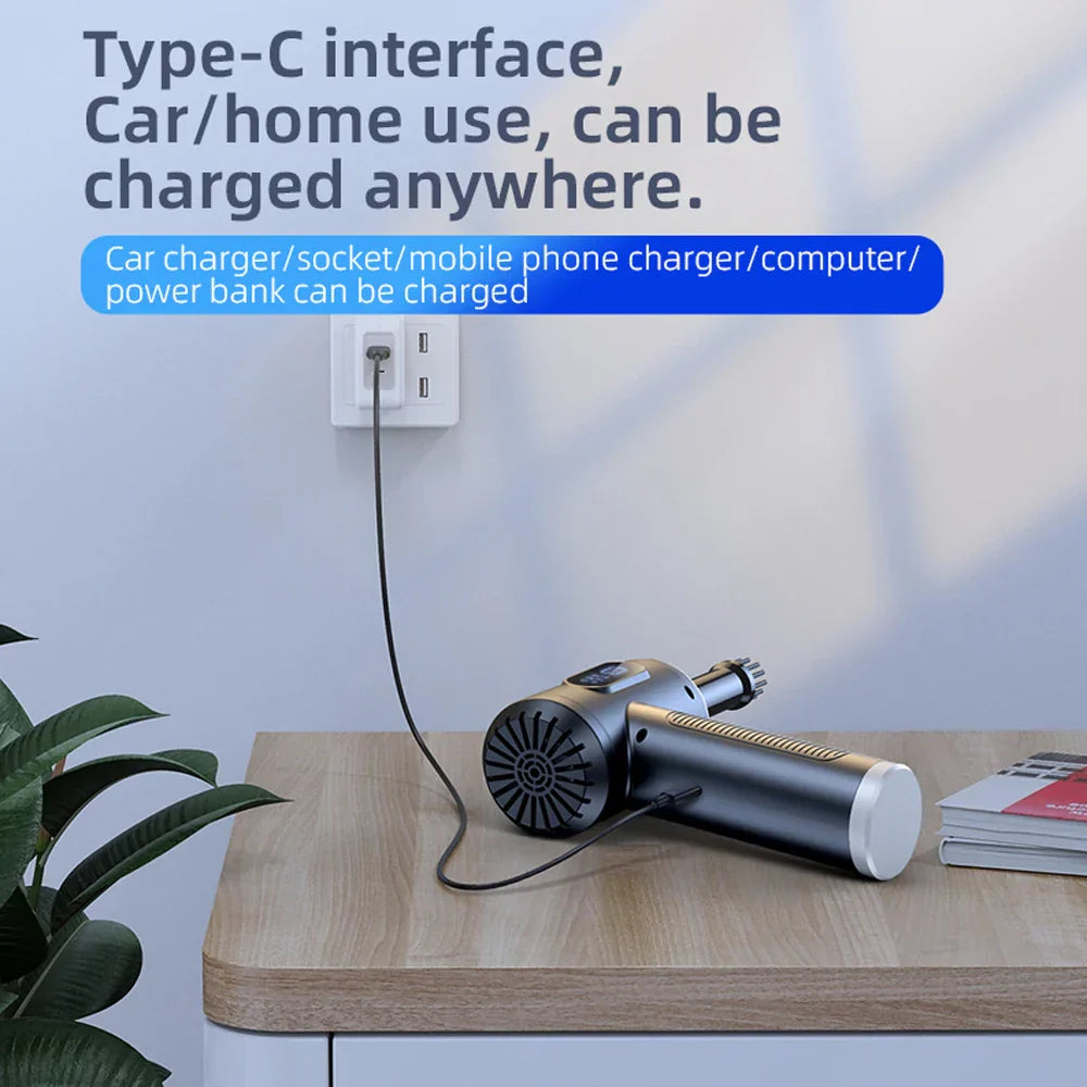 290000Pa Car Vacuum Cleaner Strong Suction Wireless Vacuum