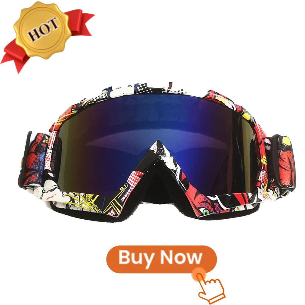 Newest Motorcycle Goggles for Men Retro Motocross Riding