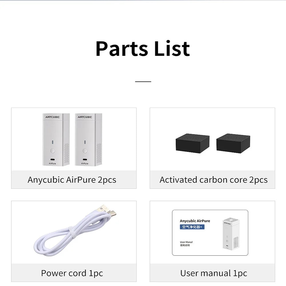ANYCUBIC 3D Printer Parts Air Purifier 2 pcs/lot