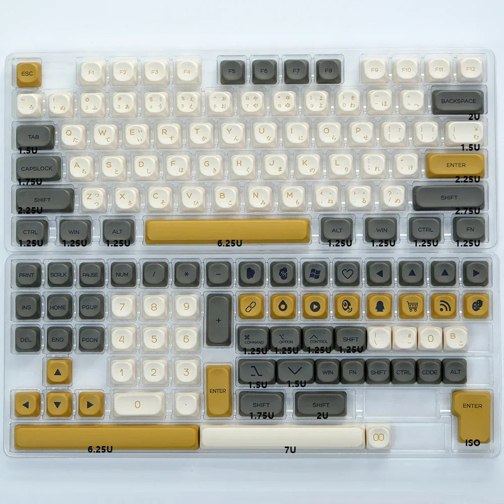 KBDiy KOA Keycaps GMK Soymilk 140 Keys PBT