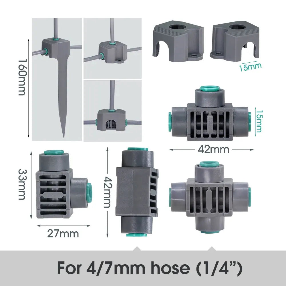 60W Self-Priming Pressurize Pump Mist Nozzle Watering System
