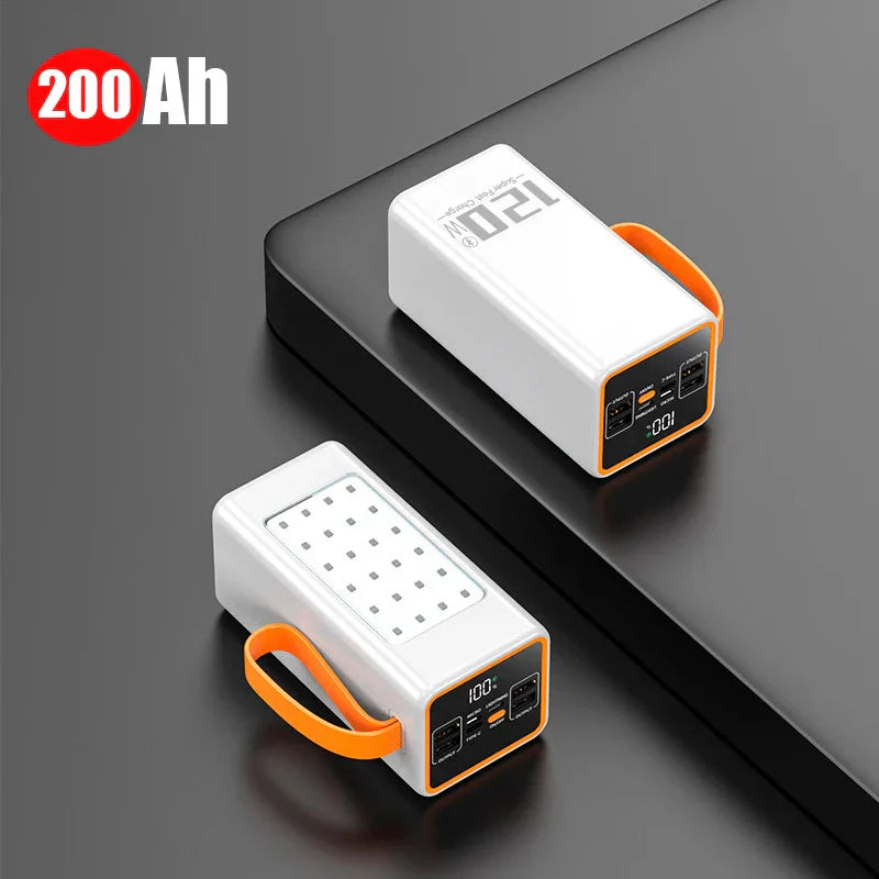 200000mAh Twoway Fast Charging 120W Portable Charger Power