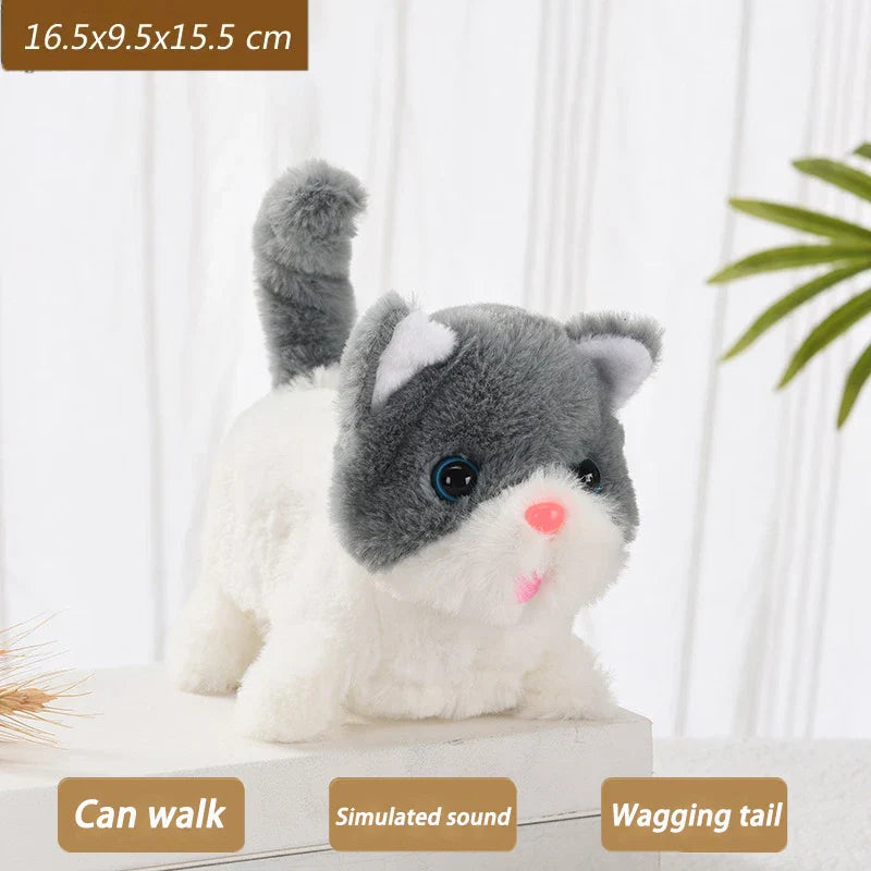 New Walking Kitty Plush Toy Electric Interactive Cat