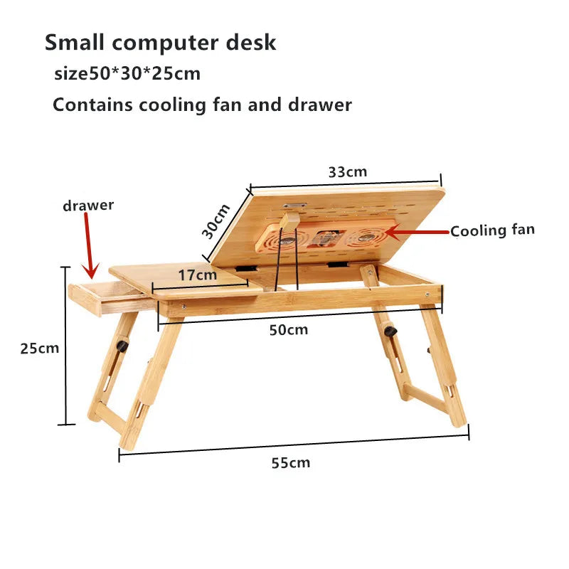 Cooling Fan Laptop desk Portable Adjustable Foldable Computer