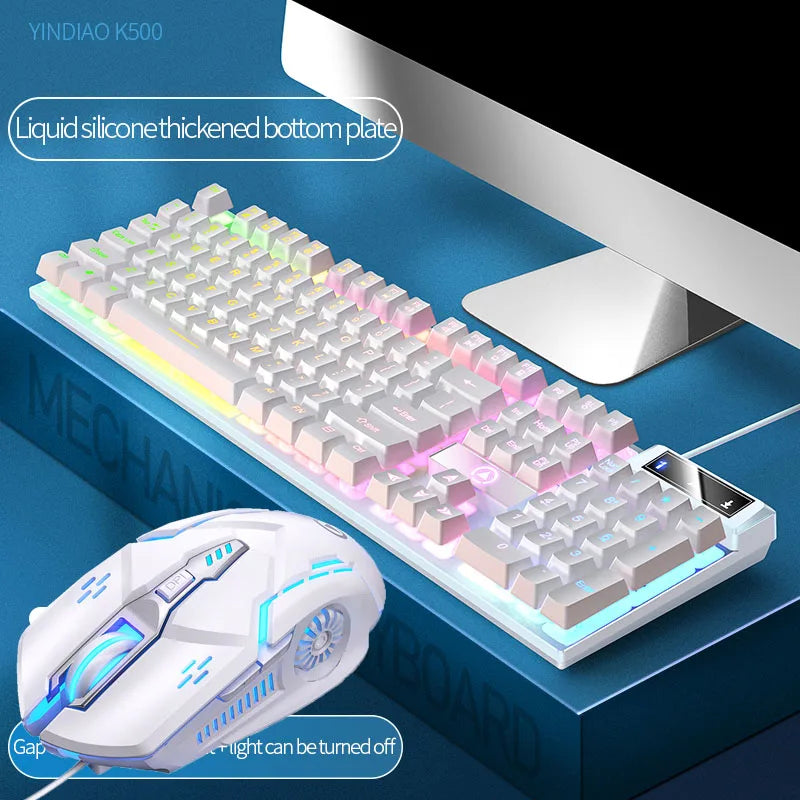 Pink Keyboard and Mouse Set 2 in 1