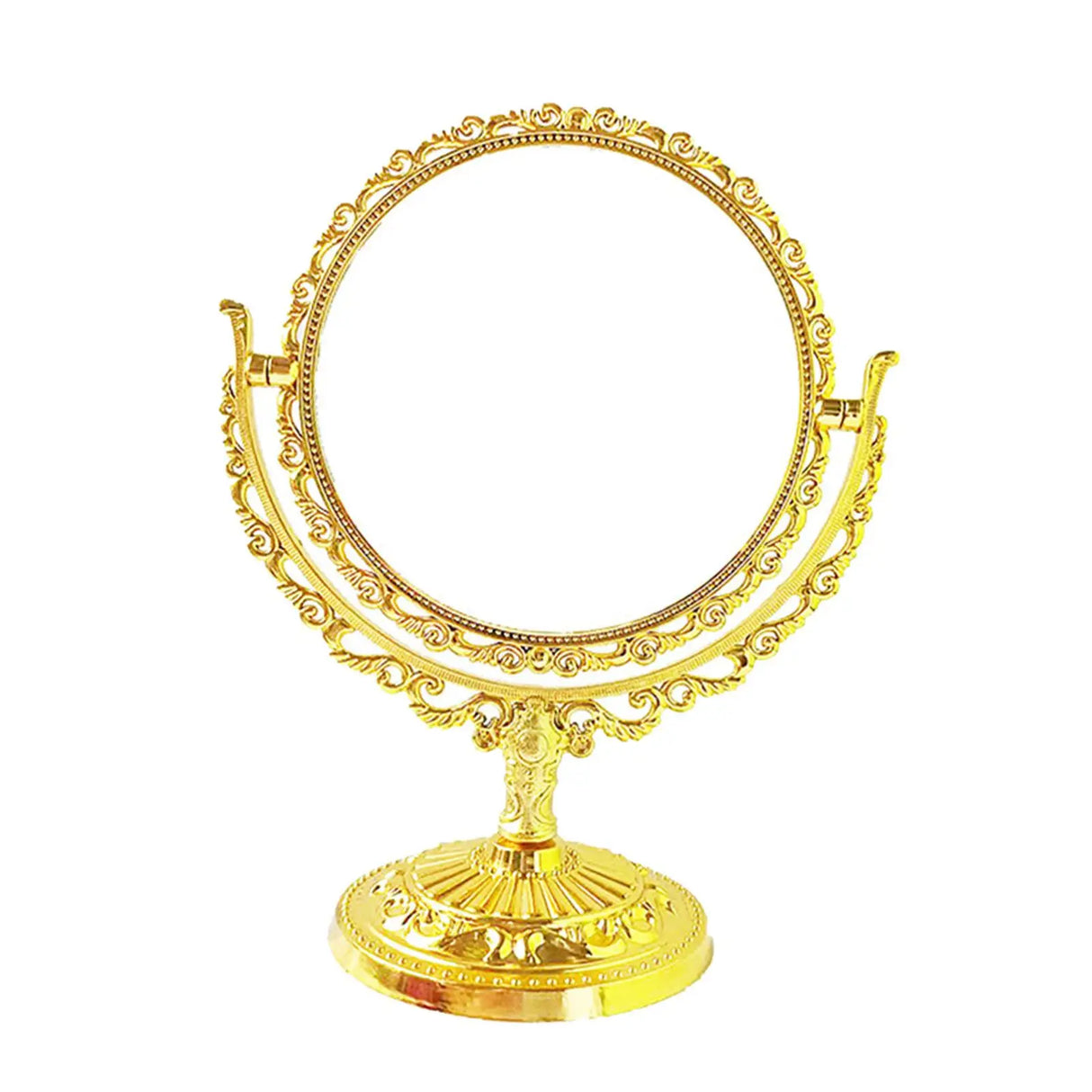 Tabletop Makeup Mirror Elegant Decorative 360 Degree Rotation