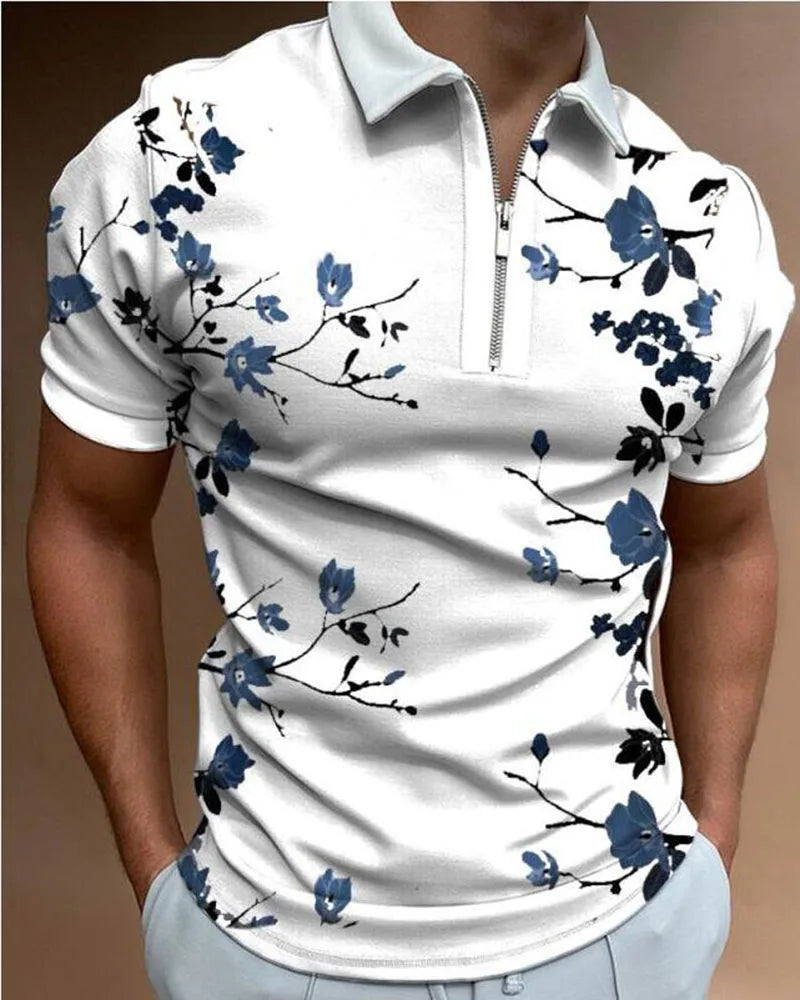 Summer new men's casual short-sleeved Polo shirt office