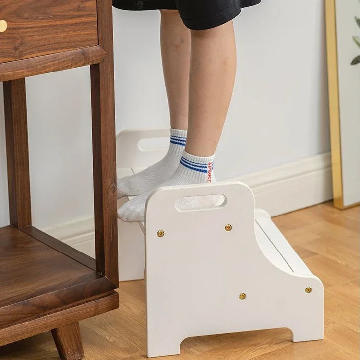 Step Two Step Stool on A Footstool Solid