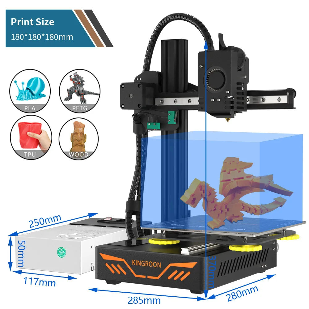 KINGROON KP3S 3D Printer High Precision Printing Upgraded