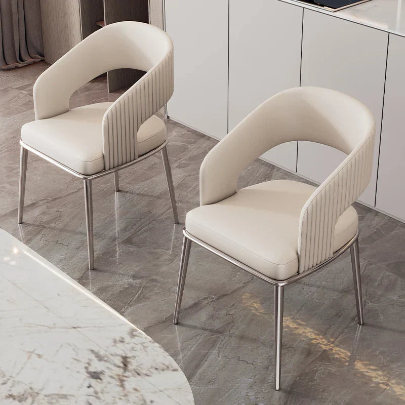 Light Luxury Dining Chair Home Italian Simple Genuine